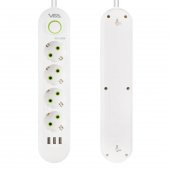 Vea VA-21560 Akım Korumalı Priz 4 Lü 1.5 Metre Uzatma Kablosu 3 Usb li Anahtarlı Priz - 2