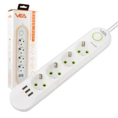 Vea VA-21560 Akım Korumalı Priz 4 Lü 1.5 Metre Uzatma Kablosu 3 Usb li Anahtarlı Priz - 8
