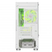 Rampage LYRA Mesh Temperli Camlı Beyaz 3* 12cm RGB Fan M-ATX Mini-T Gaming Oyuncu Kasası - 6