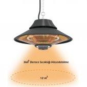 MirKraft Elirg RC 2000W Kumandalı, Led Aydınlatmalı Tavan Tipi Isıtıcı - 7