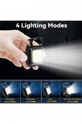 Ledli Mini Taşınabilir Usb Şarj Edilebilir 3 Fonksiyonlu Mıknatıslı Parlak Led Işık - 3