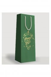 Kraft Karton Kutu Yılbaşı Hediye Taşıma Çantası Kraft Poşet 25li 12x35x8 - 1