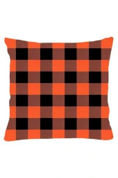 Kareli, Ekose, Tartan, Dama Model Kırlent Kılıfı No:2 - 1