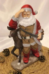 Noel Baba Ve Geyiği Mutlu Yıllar Happy Christmas Santa Claus Yılbaşı Ağacı - 1