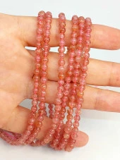 Çilek Kuvars Taşı Dizi 4mm thumbnail 1