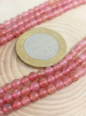 Çilek Kuvars Taşı Dizi 4mm thumbnail 2