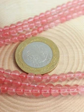 Gül Kuvars Taşı Dizi 4-4.5mm Aralığı thumbnail 2