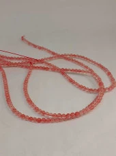 Gül Kuvars Taşı Dizi 4-4.5mm Aralığı thumbnail 3