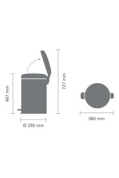 Brabantia Çöp Kutusu 20 Lt Pedallı Parlak Paslanmaz Çelik 113987 - 3