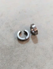 2li Çelik Kıstırmalı Küpe 316L Çelik thumbnail 2