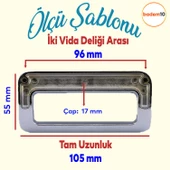 Desenli Bergen Mobilya Mutfak Dolabı Çekmece Dolap Kulpu Kulbu Metal Kulpları Krom (96 MM-9.6 CM) thumbnail 2
