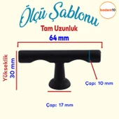 Tepsi Düğme Dolap Mobilya Mutfak Dolabı Çekmece Dolap Kapak Kulpu Kulpları Kulbu Metal Kulp Siyah - 2