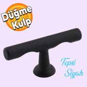 Tepsi Düğme Dolap Mobilya Mutfak Dolabı Çekmece Dolap Kapak Kulpu Kulpları Kulbu Metal Kulp Siyah - 1