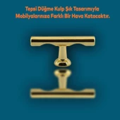 Tepsi Düğme Dolap Mobilya Mutfak Dolabı Çekmece Metal Kulpu Kulpları Altın Kulbu Kulpu Kulplarıları - 3