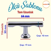 Tepsi Düğme Dolap Mobilya Mutfak Dolabı Çekmece Dolap Kapak Kulpu Kulpları Kulbu Metal Kulp Krom thumbnail 2