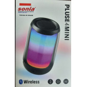 Sonia Pluse4 Mini Taşınabilir Rgb Ledli Bluetooth Hoparlör Siyah - 1