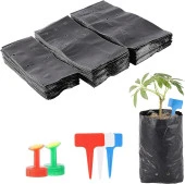 Kalın Körüklü Fide Torbası Fidan Yetiştirme Poşeti Siyah Delikli - 25x30 Cm. - 10 Kg.lık Paket thumbnail 3