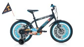 20J CARRARO MONSTER ÇOCUK BİSİKLETİ  - MAT SİYAH GRİ MAVİ - 1