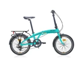 20J CARRARO FLEXI 107 KATLANIR BİSİKLET - TURKUAZ SİYAH KIRMIZI - 1