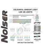 Noiser X-LED18 App Kontrollü Rgb Araç Içi Ambians LED - 3