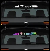 Şarj-wifi göstergeli sticker beyaz 45*5 cm / YACI126 thumbnail 3