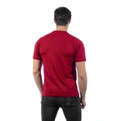 Sıfır Yaka Tişört, Bordo -113E315- Bisiklet Yaka Tshirt, T-shirt - 2