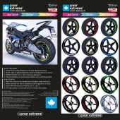 Russian Design Beyaz Mavi Kırmızı Rus Jant Şeridi Sticker Çınar Extreme - 7