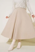 Kloş Model Kaşe Etek Bej thumbnail 2