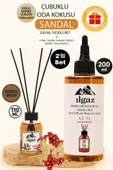 Sandal Ağacı 2'li Set Bambu Çubuklu Oda Kokusu 110 Ml & Sandal Ağacı Yedek Likit Şişe 200 Ml thumbnail 1
