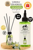 Yasemin Çiçeği 2'li Set Bambu Çubuklu Oda Kokusu 110 Ml & Yasemin Çiçeği Yedek Likit Şişe 200 Ml thumbnail 1