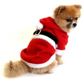 Noel Baba Çeket Mini Köpeklere Uygun Polar Medium - 1