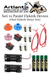 Seri ve Paralel Elektrik Devresi 1 Paket Basit Elektrik Devresi Deney Seti Okul İş Eğitimi Seti - 1