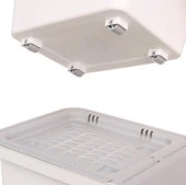 Motek Tekerlekli Patateslik Soğanlık Oyuncak Kutusu Patateslik Soğanlık Sepeti 2X12Lt Beyaz+Gri - 7