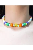Renkli Boncuklu Emojili Çocuk Kolyesi - 1
