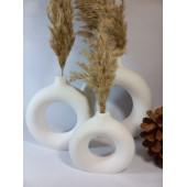 DONUT 3LÜ VAZO SET BEYAZ - 4