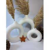 DONUT 3LÜ VAZO SET BEYAZ - 5