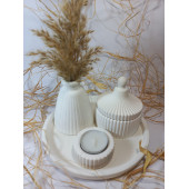 STANDLI MUMLUK SET BEYAZ - 2