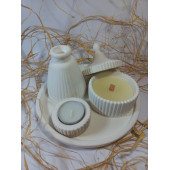 STANDLI MUMLUK SET BEYAZ - 3