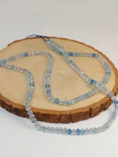 Akuamarin Taşı Rondela Faset Kesim Dizi 4*5mm (45230) thumbnail 2