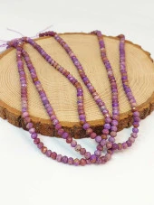 Lepidolit Taşı Rondela Faset Kesim Dizi 4*5mm (45232) thumbnail 3