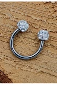 Çelik Taşlı Piercing - 1