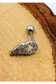 Çelik Zirkon Taşlı Piercing - 1