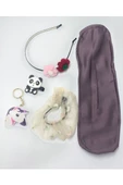 Renkli Desenli Taç Toka Bandana Set - 1