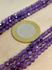 Ametist Taşı Faset Kesim Dizi 3.5mm (45246) thumbnail 2