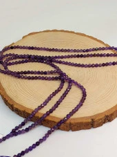 Ametist Taşı Faset Kesim Dizi 3.5mm (45246) thumbnail 3