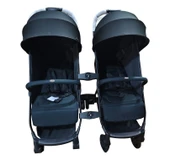 Chicco Urbino İkiz Katlanır Bebek Arabası Gri thumbnail 2