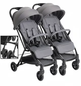 Chicco Urbino İkiz Katlanır Bebek Arabası Gri thumbnail 1