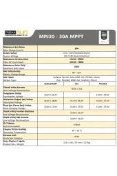 Mexxsun 30 Amper 12/24 Volt Mppt Şarj Kontrol Cihazı (mpj30) - 2