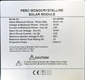 50 W 60W Güneş Paneli Solar Perc Monokristal - 6