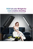 Stick Rgb Led Işık Tripod Ayak Dahil Fotoğraf Video Çekimi Oled Ekran 12 Farklı Işık Kumandalı FL600 - 7